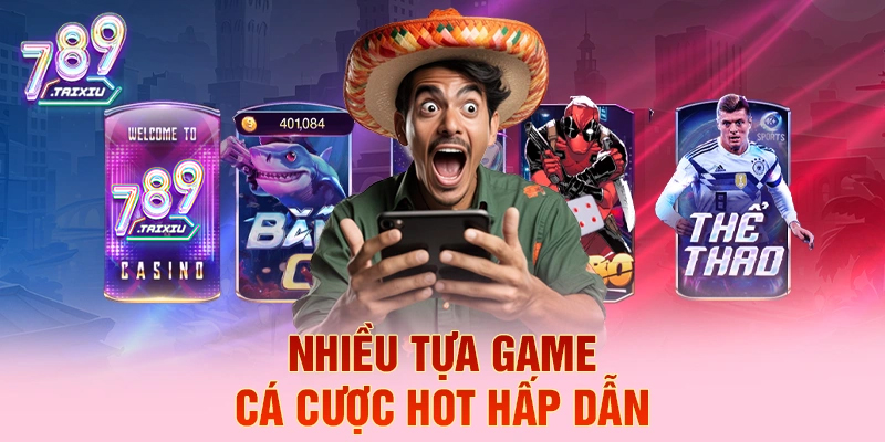 Đa dạng tựa game cá cược tại top88